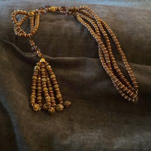 Vintage Sandra David tassel necklace (Wy)